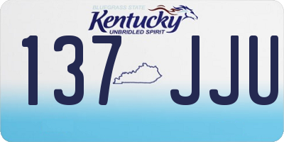 KY license plate 137JJU