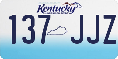 KY license plate 137JJZ