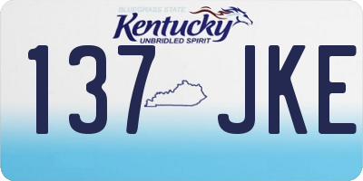 KY license plate 137JKE