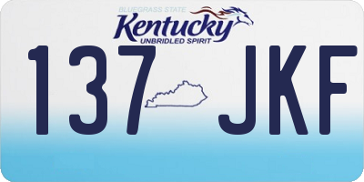 KY license plate 137JKF