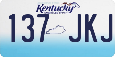KY license plate 137JKJ