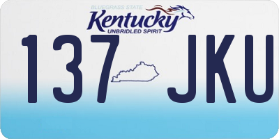 KY license plate 137JKU
