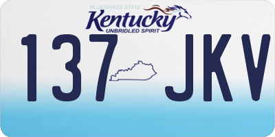 KY license plate 137JKV