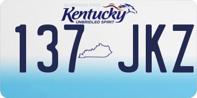 KY license plate 137JKZ