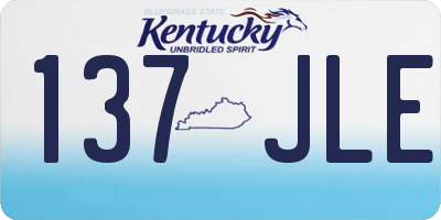 KY license plate 137JLE