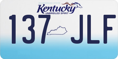 KY license plate 137JLF