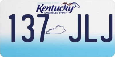 KY license plate 137JLJ