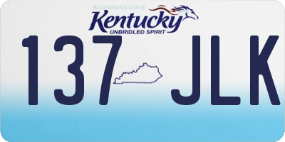KY license plate 137JLK