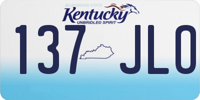 KY license plate 137JLO
