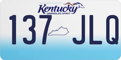 KY license plate 137JLQ