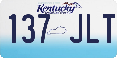 KY license plate 137JLT