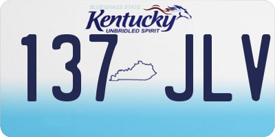 KY license plate 137JLV