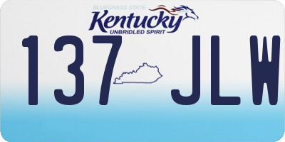 KY license plate 137JLW