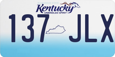 KY license plate 137JLX