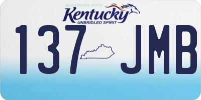 KY license plate 137JMB