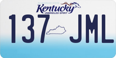KY license plate 137JML