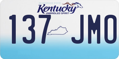 KY license plate 137JMO