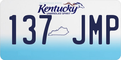 KY license plate 137JMP