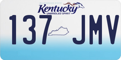 KY license plate 137JMV