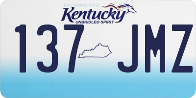 KY license plate 137JMZ