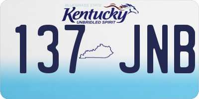 KY license plate 137JNB