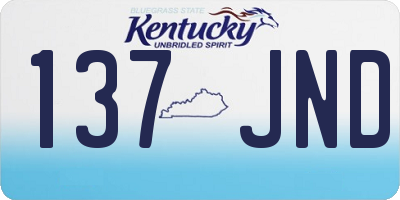 KY license plate 137JND