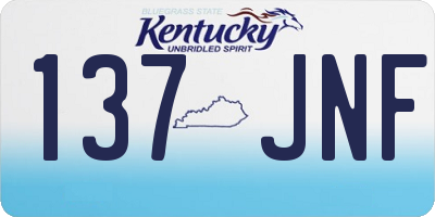 KY license plate 137JNF