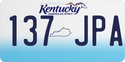 KY license plate 137JPA