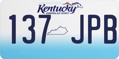 KY license plate 137JPB