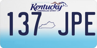 KY license plate 137JPE