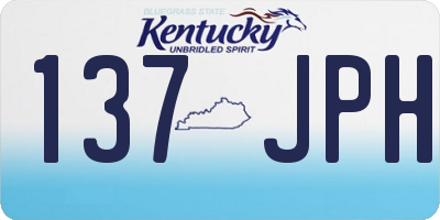 KY license plate 137JPH