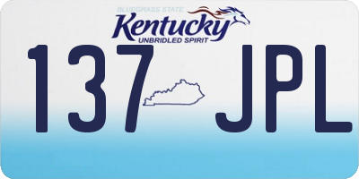 KY license plate 137JPL
