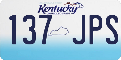 KY license plate 137JPS
