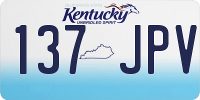 KY license plate 137JPV