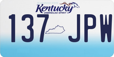 KY license plate 137JPW