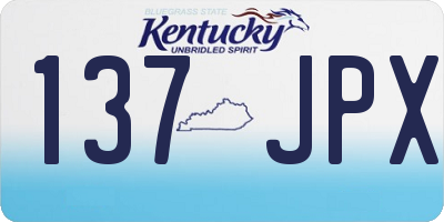 KY license plate 137JPX
