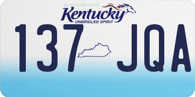 KY license plate 137JQA