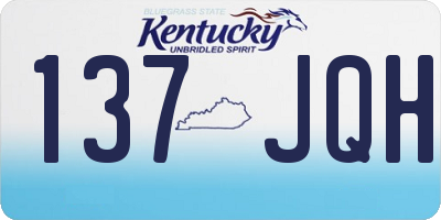 KY license plate 137JQH