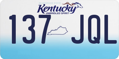KY license plate 137JQL