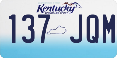 KY license plate 137JQM