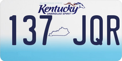 KY license plate 137JQR