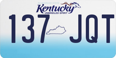 KY license plate 137JQT