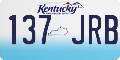 KY license plate 137JRB