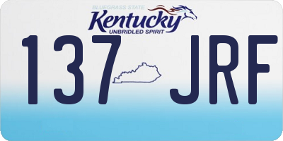 KY license plate 137JRF