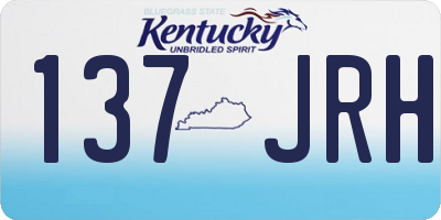 KY license plate 137JRH