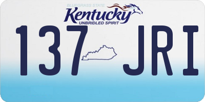 KY license plate 137JRI
