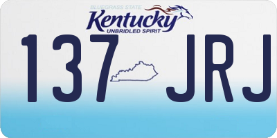 KY license plate 137JRJ