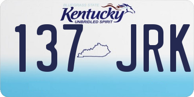 KY license plate 137JRK