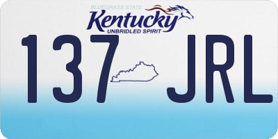 KY license plate 137JRL