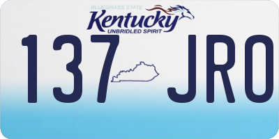KY license plate 137JRO